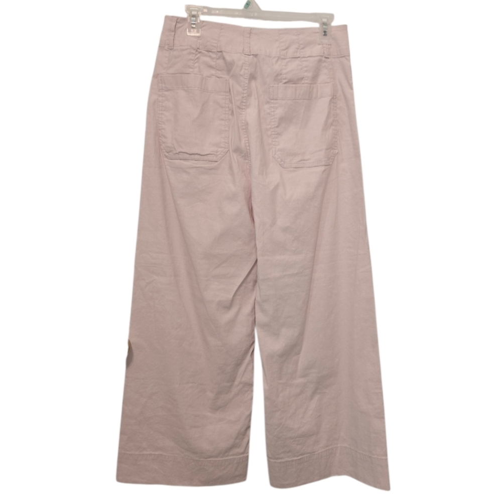 Maeve The Colette Magic Fabric Wide Leg Cropped Pants Size 30 Light Pink NWT - Picture 9 of 15